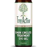 TreeActiv Dark Circles Treatment Eye Gel | Hydrating, Anti-Aging Eye Cream | Reduces Under Eye Wrinkles, Eye Bags & Dark Circles | Hyaluronic Acid, Dragons Blood, Giant Sea Kelp Extract (2 fl oz)