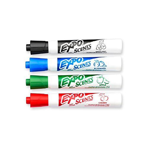 Expo Scented Dry Erase Markers, Chisel Tip, 4-Piece, Assorted Colors