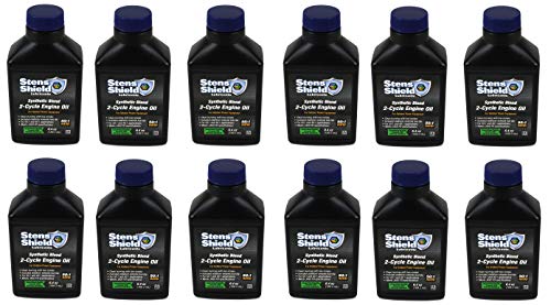 Stens 770-642 Shield 2-Cycle Engine Oil, 50:1 Synthetic Blend, Pack Of 12