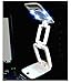 Lighted Desk Magnifying Glass Lamp with Light on Stand Led Portable Pocket Magnifier Visor Folding 3X for Reading,Hobby,