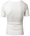 Mrignt Mens Short Sleeve Slim Fit Henley t-Shirt with Button (L, White)