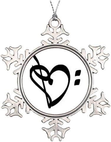 Custom Christmas Snowflake Ornaments Music Clef Heart House Snowflake Ornaments