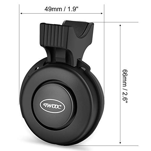 Fietstoeter Elektrische fietsbel USB Oplaadbare fietsbel Volume instelbaar voor mountainbike(Zwart) - Image 3