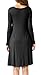 GRECERELLE Womens Long Sleeve Casual Swing Dresses Flare Midi Dress Knee Length