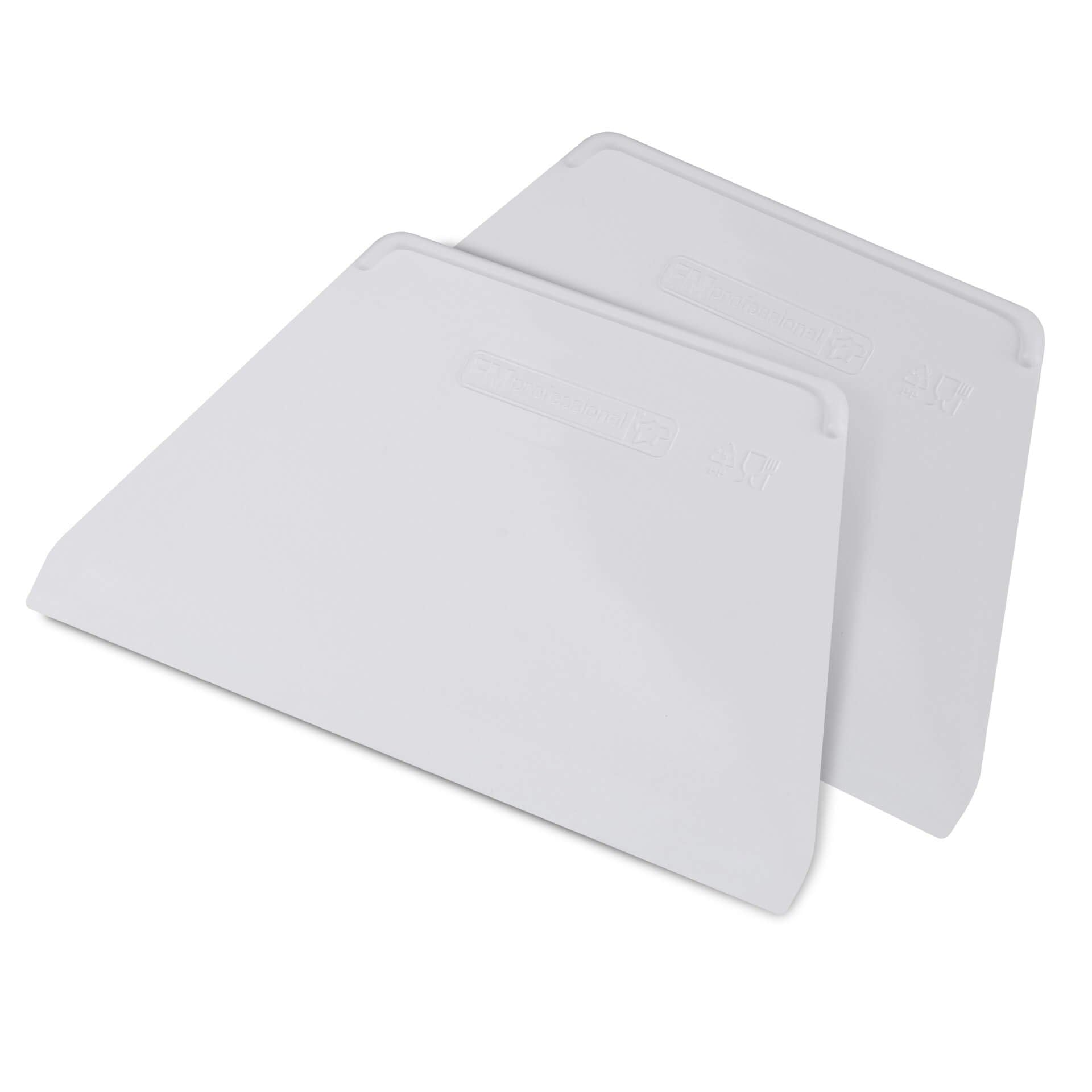 FMprofessional 2 Trapezium Dough Scrapers White, ca. 22cm