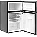 Best Choice Products 34in Double Door Stainless Steel Compact Mini Refrigerator for Home, Office, Dorm with 3.2 Cubic Feet Capacity, Freezer, Ice Tray, Scraper, Silver