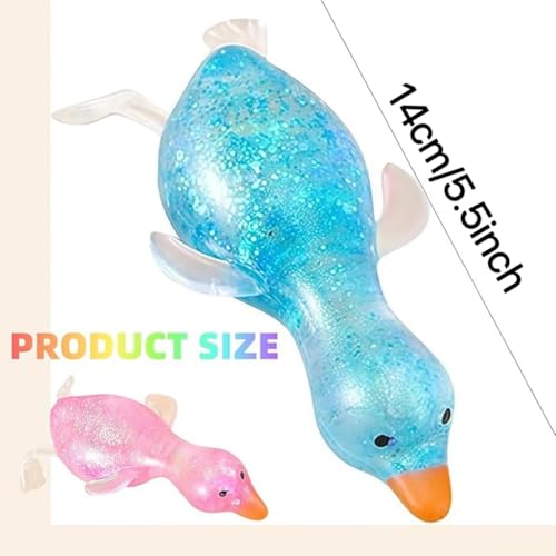 SLEEPHEAD®Cute Duck Squishy Stress Ball - Ultra Squishy Slow Rising Sensory Fidget Toy, Soft Moldable Gel Ball for Anxiety Relief, Calming Tool for Focus & Concentration, Fun Gift for Adults (Blue)