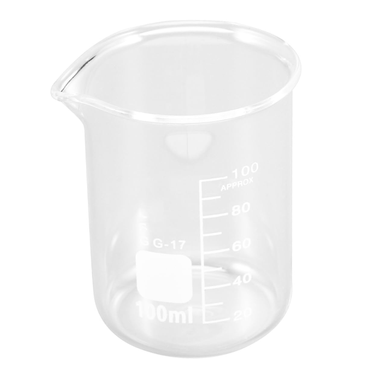 ULTECHNOVO 100ml Glass Measuring Cup - High Borosilicate Glass Beaker with Graduated Markings, Heat Resistant Small Measuring Jug with Spout for Lab, Kitchen, Coffee, Chemistry and Essential Oils