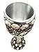 Ebros Day of The Dead Ossuary Skulls Wine Goblet With Skeletal Spine Stem Mountain Heap Of Human Skull Sacrifice Wine Chalice As Kitchen Decorative Halloween Party Centerpiece Accessory