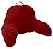 Deluxe Comfort Microsuede Bed Rest - Backrest Pillow with Arms - Bed Rest Pillow - Reading Bedrest Lounger - Sitting Support Pillow - Soft But Firmly-Stuffed Fiberfill - Reading Pillow, Red J-12-Red