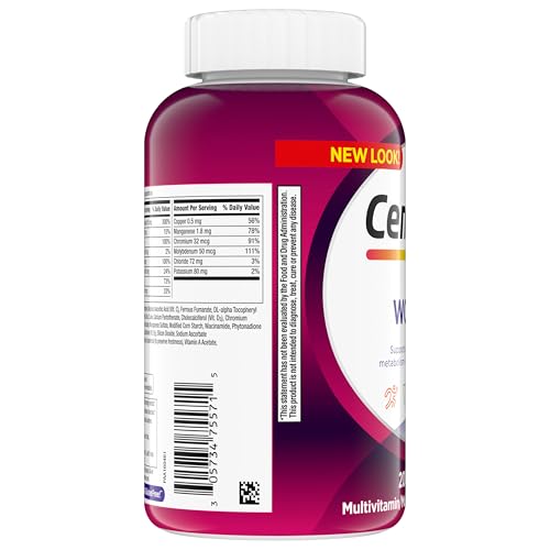 CENTRUM MULTIVITAMIN TABLET FOR WOMEN, MULTIVITAMIN/MULTIMINERAL SUPPLEMENT WITH IRON, VITAMIN D3, B VITAMINS AND ANTIOXIDANT VITAMINS C AND E, GLUTEN FREE, NON-GMO INGREDIENTS – 200 COUNT