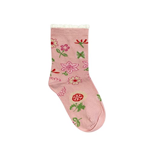 Wrapables Pink Flower Girl Socks for Baby (Set of 3)
