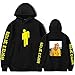 Fushimuma Unisex Billie Eilish Printed Casual Pullover Hoodie Sweatershirt for Music Fans (M, Black-01)