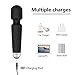 SENDRY Wand Massager - New Upgrade 160 Magic Vibration Modes - Handheld Wireless Waterproof Mute Rechargeable Personal Massager for Neck Shoulder Back Body Relieves Muscle Tension - Best Gift(Black)