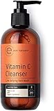 8oz Sulfate Free VITAMIN C FACE CLEANSER by Eve Hansen  Anti-Aging Face Wash  Made in USA with Organic & Natural Ingredients and 15% Vit C  Helps Reduce Wrinkles, Sun Spots and Discoloration