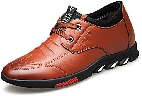 Tidelion シークレットシューズ メンズ 6cmup 背が高くなる靴 身長アップ靴 厚底シューズ 身長高くなる靴 革靴 黒