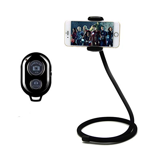Lykan Multi-Function Cell Phone Holder can be as Selfie Stick,Car Cell Phone Holder,Flexible Stand Holder Used for Bed, Desktop, Neck,Bicycle (Black)