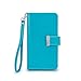 Galaxy Note 5 Case, IZENGATE [Classic Series] Wallet Case Premium PU Leather Flip Cover Folio with Stand for Samsung Galaxy Note 5 (Turquoise Blue)