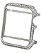 Callancity 42mm Metal Face Cover Rhinestone Crystal Diamond Bling Case Compatible Apple Watch Series 3 2 1 for Men/Women