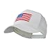 6 Panel Mesh American Flag White Patch Cap - White W38S61E
