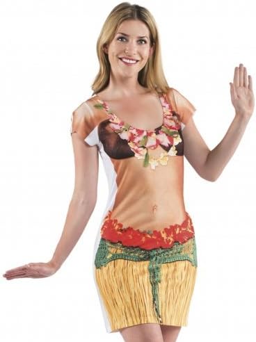 Realistic Hawaiian Top Ladies Fancy Dress Tropical Adults Womens Costume Shirt (Large UK 14 - 16) by BOLAND BV