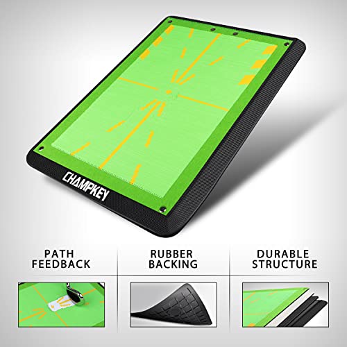 CHAMPKEY Professional 13" x 17" Impact Golf Mat 3.0 Edition｜Swing Path