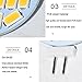 Jenyolon G4 LED Light Bulb 12V AC/DC 3W, 400 Lumens, Non Dimmable, Side-Pin LED G4 24 SMD, Equivalent to 30W Halogen Bulb, Warm White 3000K, 120° Beam Angle, LED Replacement (12 Pack) ...