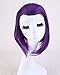 Wigsforyou®new Arrival Teen Titans Raven Cos Wig Purple Hair Girl's Straight Short 35cm Synthetic Hair Short Purple Raven Cosplay Wig