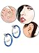 Mudder Non-pierced Ear Hoops Fake Earrings Nose Ring Ear Lip Clip Body Jewelry, 6 Colors, 12 Pieces