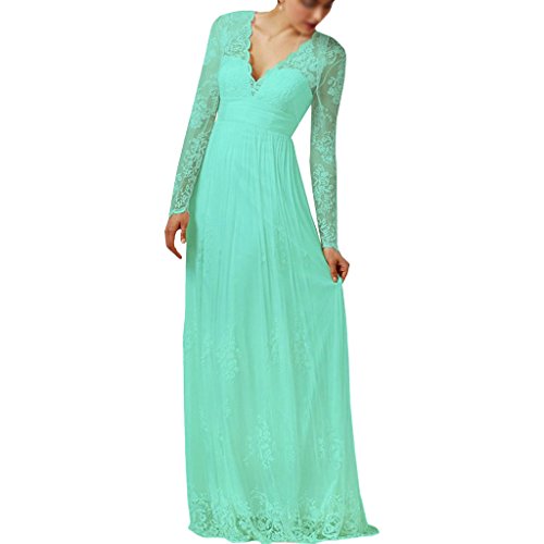 Amore Bridal Womens Elegant Long Sleeves Lace Beach Wedding Bridesmaid |  Desertcart Brunei