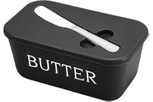 Butter Dish with Lid, Kitchen Butter Dish Container With Built In Spatula Groove Lid Plastic Storage Box For Butter Cheese Co