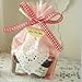 Yunko 100 Pcs Lace Heart DIY Soap Cookies Candy Bakery Cello OPP Packing Bags With 100 Twist Ties