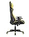 Turismo Racing Ancora Series Gaming Chair Black and Yellow Ergonomic Gaming Bucket Lumbar Support Executive Computer
