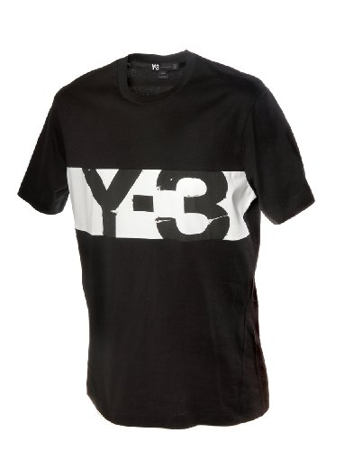 Y-3 Yohji Yamamoto BIG LOGO Designer T-Shirt Y-3 Logo (Black, M)
