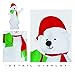 Fashionlite Christmas Inflatable Polar Bear 8ft Xmas Blow Up Bear Led Lighted Inflatable with Gift Box for Indoor Outdoor Holiday Yard Decorations
