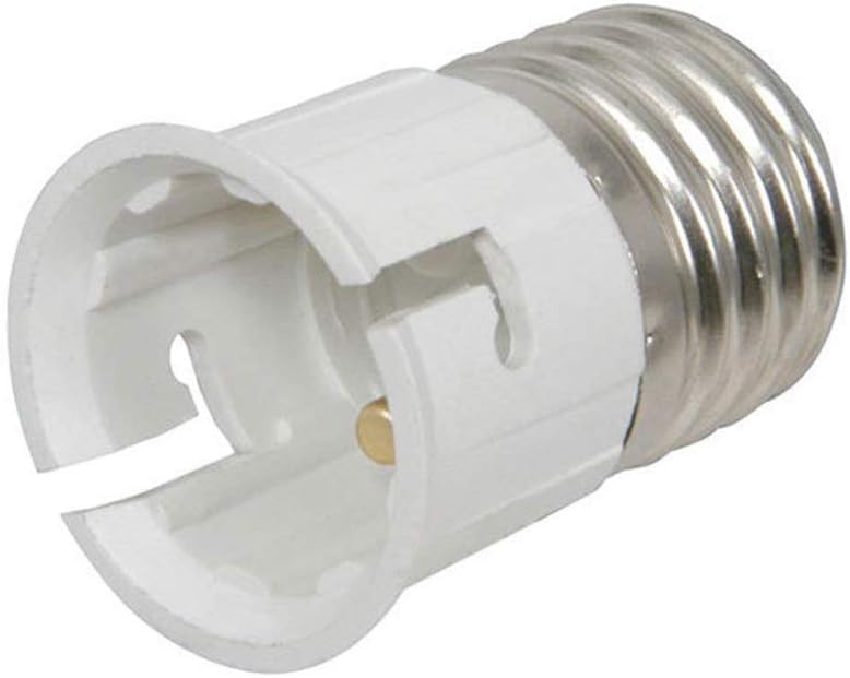 1Pc White E27 to B22 Lampholder Adapter - Mounting Bracket for Energy-Saving Bulb - Practical and Useful, Electricity