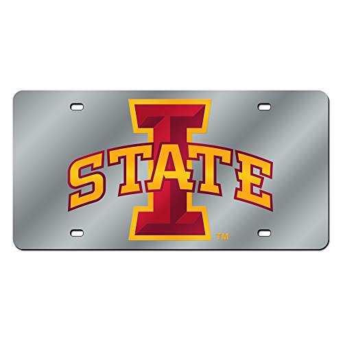 NCAA Iowa State Cyclones Laser Cut Auto Tag, Silver