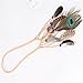 AWAYTR Tribal Style Feather Boho Headband Beads Cute Masquerade Fancy Dress Waistband Headpieces Hippie Hair Accessories