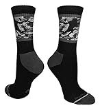 Lacrosse Socks with Player on Camo Background Crew