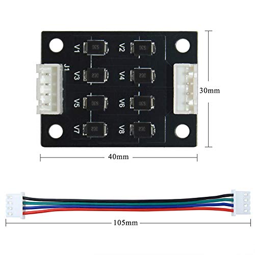 KeeYees 4 Pcs Smoother Addon Module kit - 3D Printer Accessories for Pattern Elimination Motor Filter Clipping Filter A4988 / DVR8255 3D Printer Stepper Motor Driver