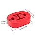 2 Hole Exhaust Hangers Upgrade EPDM Bushing Muffler Insulator Shock Absorbent Mount Bracket High-Density Muffler 12mm Hole (73mm x 47mm x 21mm) Universal Fit - Pack of 4 (Red)