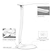 MoKo LED Desk Lamp, Portable with 1000mAh Rechargeable Battery, Eye-Caring Working/Reading/Studying Table Kids Lamp, Continuously Dimmable, Touch Control, Adjustable Arm, White