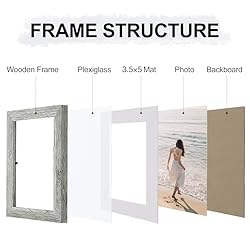 Vittanly 4x6 Picture Frame for Wall, Display 3.5x5
