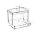 Cotton Swab Holder,Qtip Holder Dispenser Clear Plastic Acrylic Jar for Cotton Ball,Cotton Swab,Q-Tips,Makeup Storage Holder Box Organizer Container with Lid …