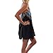 vanberfia Women's Summer Sleeveless Printed Casual Mini Beach Floral Dress