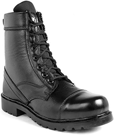 Men's Black Genuine Leather High Ankle Commando Combat Boots || Military Boots