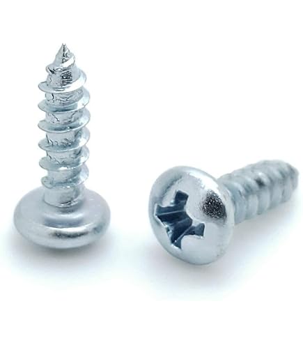 6 X 3/4" Zinc Plated Steel Phillips Pan Head Self-Drilling Sheet Metal Screws - 1 LB Box (366 PCS) - View #9