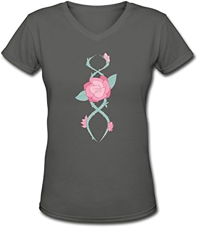 FITaway Hand Holding Red Rose Illustration Gift Design T-Shirt For Women's