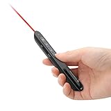 Zoweetek Rechargeable Wireless Presenter PowerPoint Remote Clicker with Red Laser Pointer and Volume Control