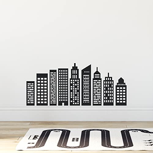 Wallency City Skyline Wall Decal City Building Silhouettes for Walls